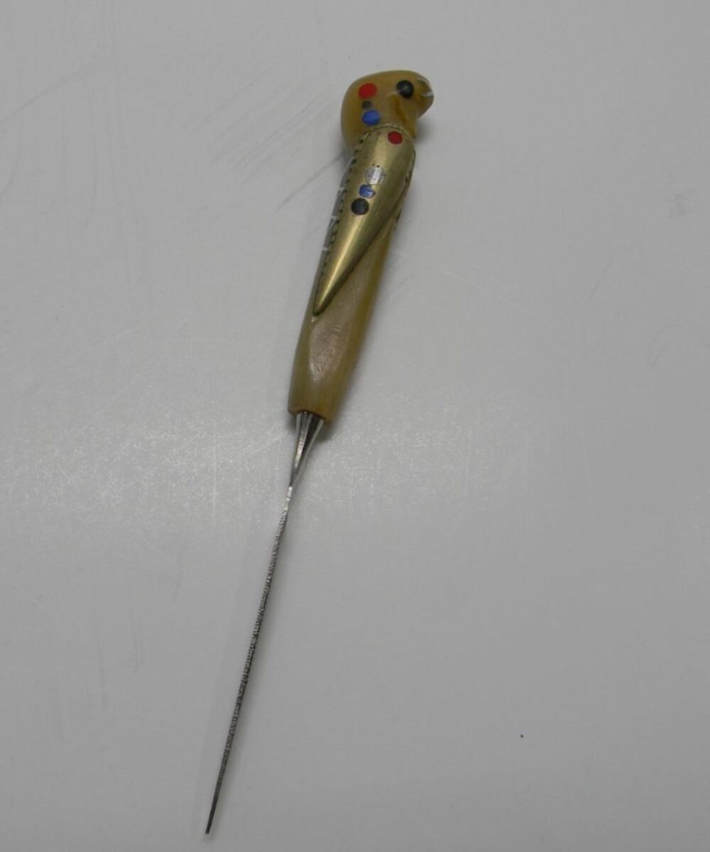 Vintage Bird Silver Horned Phoenix Fingernail File